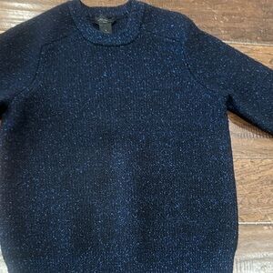 Magaschoni Kids Speckled Navy Crewneck Wool Sweater size M